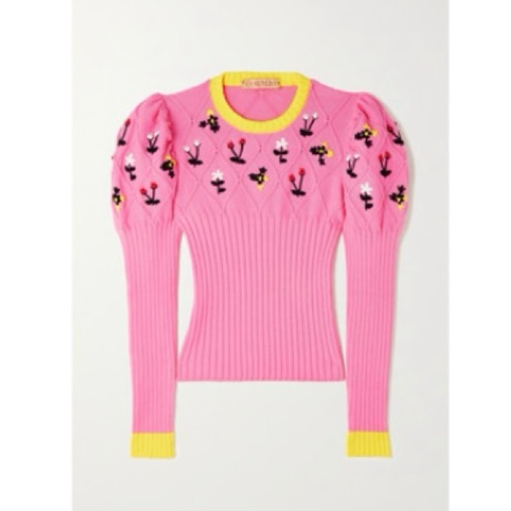 Cormio Oma 2.0 embroidered ribbed Pima cotton sweater